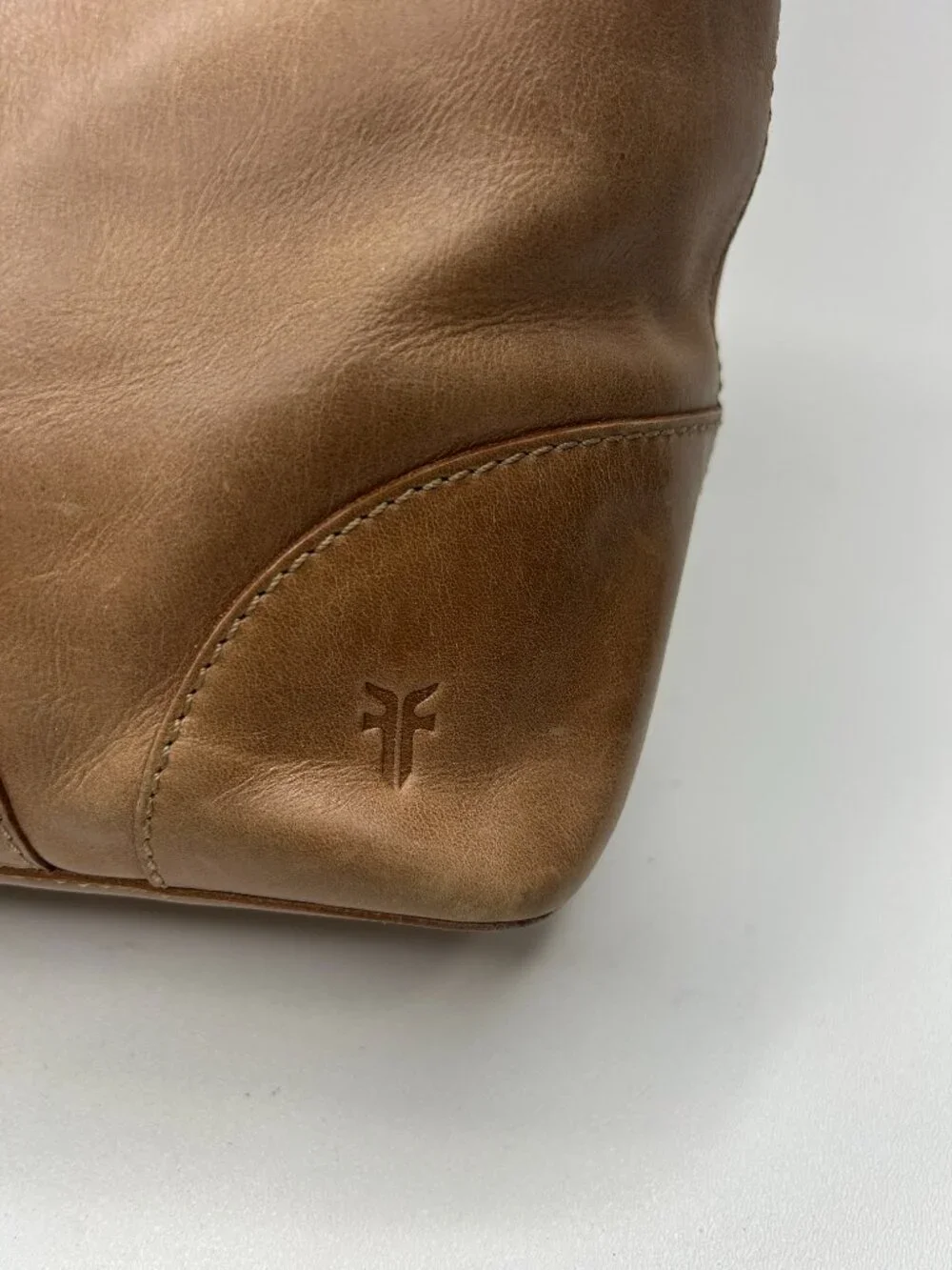 FRYE Brand Melissa Large Shopper Tote Bag Beige DB181 $358